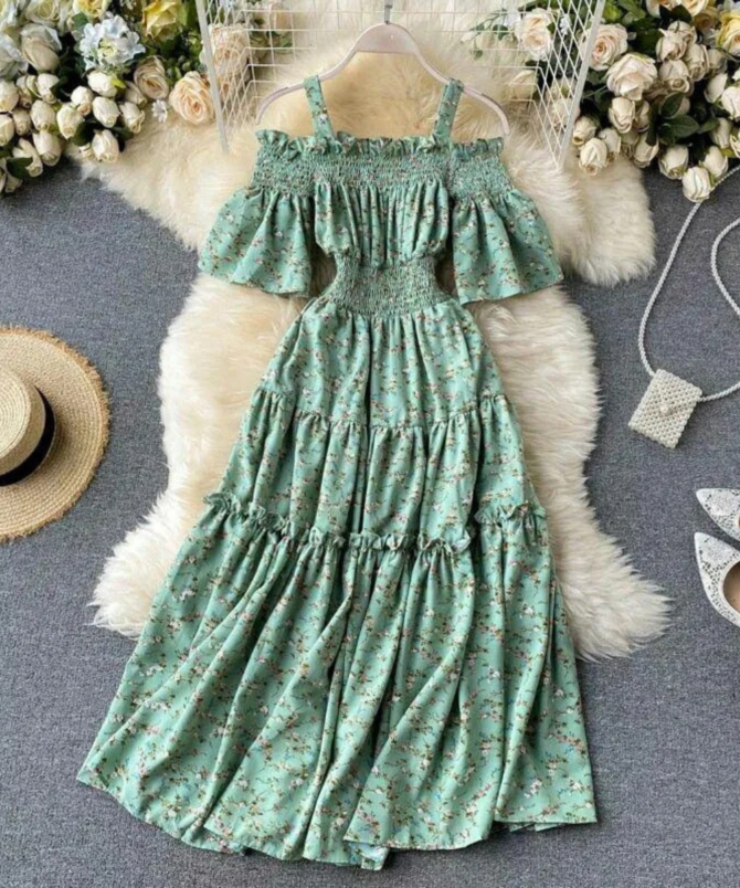 Comfortable Green Nightwear Frock for Women – Relax in Style