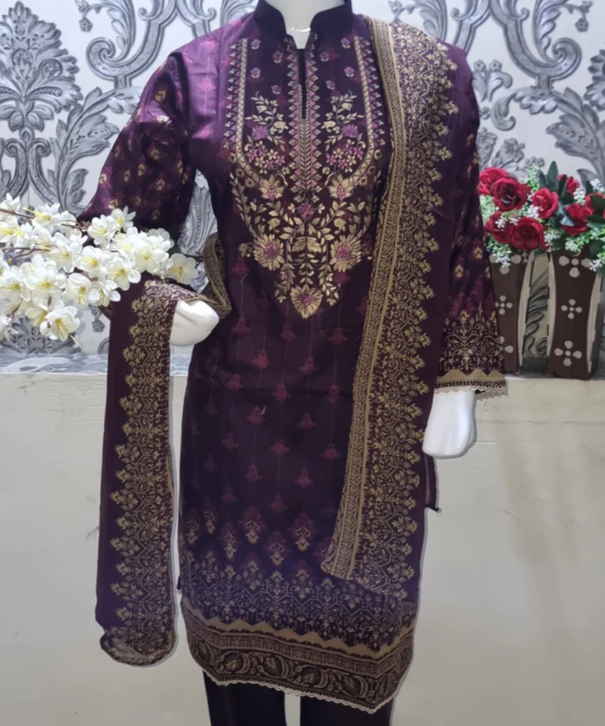 Mehran Three-Piece Suit for Women – Elegant and Timeless Design