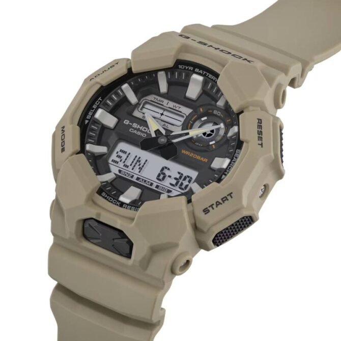 Casio G-Shock Analog Digital Tan Resin Strap with Black Dial - Image 3