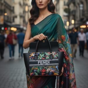 Fendi Tropical Elegance Tote – Bold Style, Luxury Craft For Women