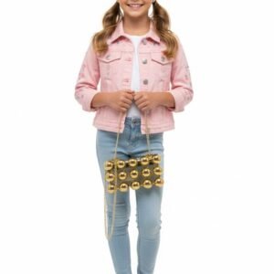 Golden Stylish Handbag For Girl